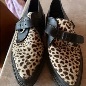 NaNa Black Leather Shoes vintage - made in England